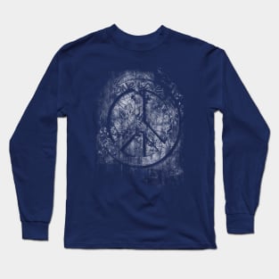 3D Peace Sign - One Love - Graffiti - Grunge Long Sleeve T-Shirt